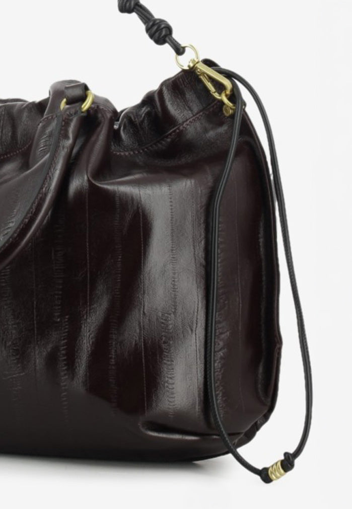 Borsa in pelle Morgana antique ruby