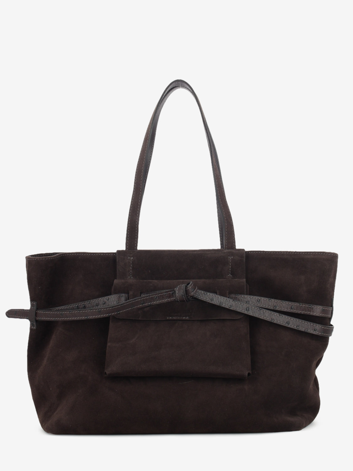 Borsa in suede Belty large moka