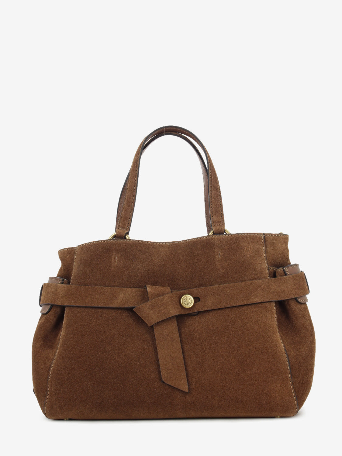 Borsa in suede Miranda cognac