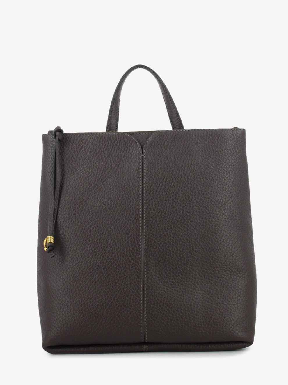 Zaino in pelle martellata espresso