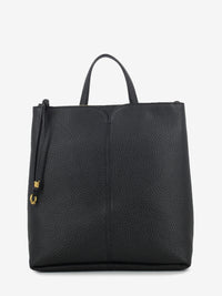 Zaino in pelle martellata nera