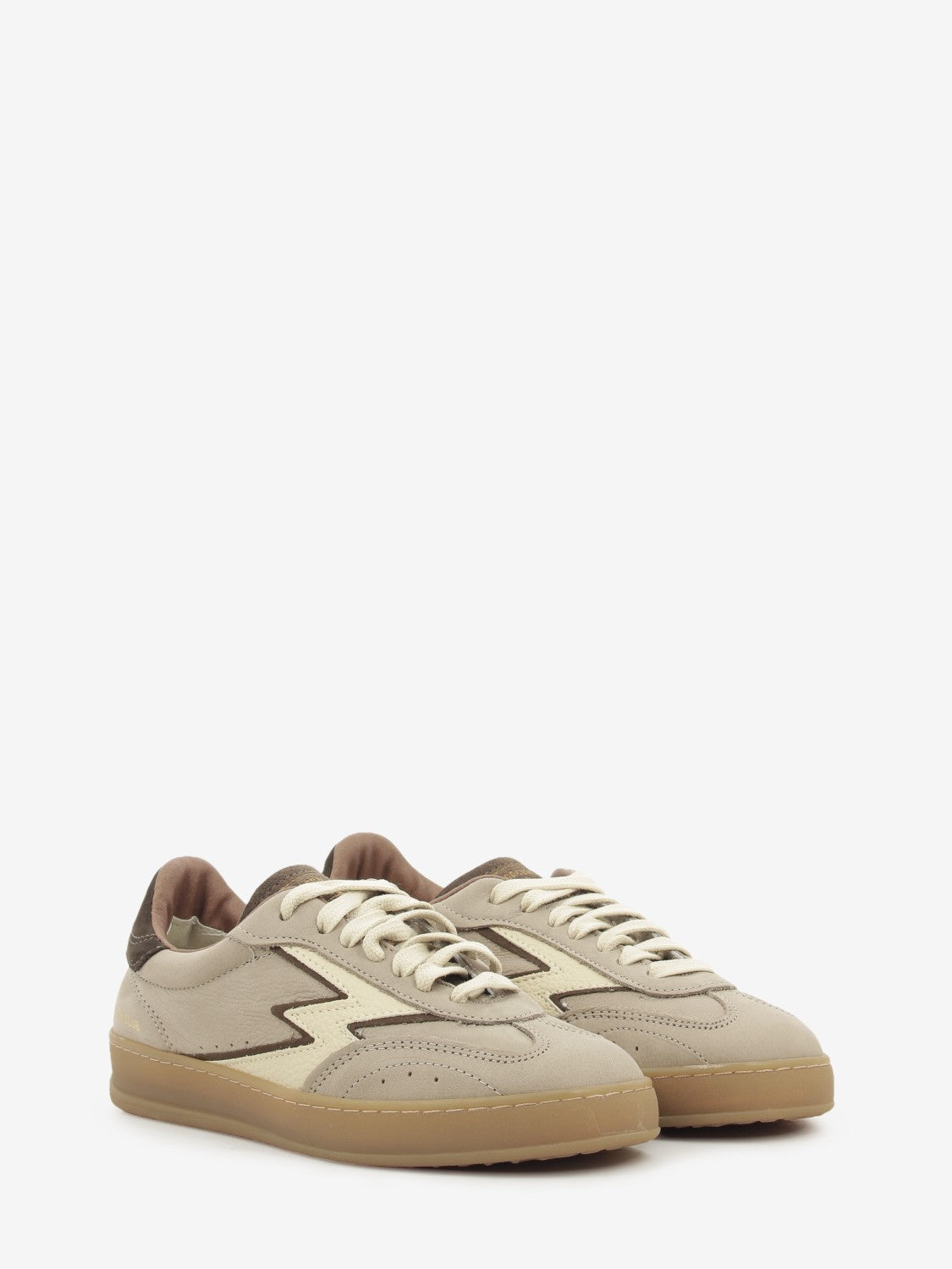 Sneakers Club stone gray / dark brown