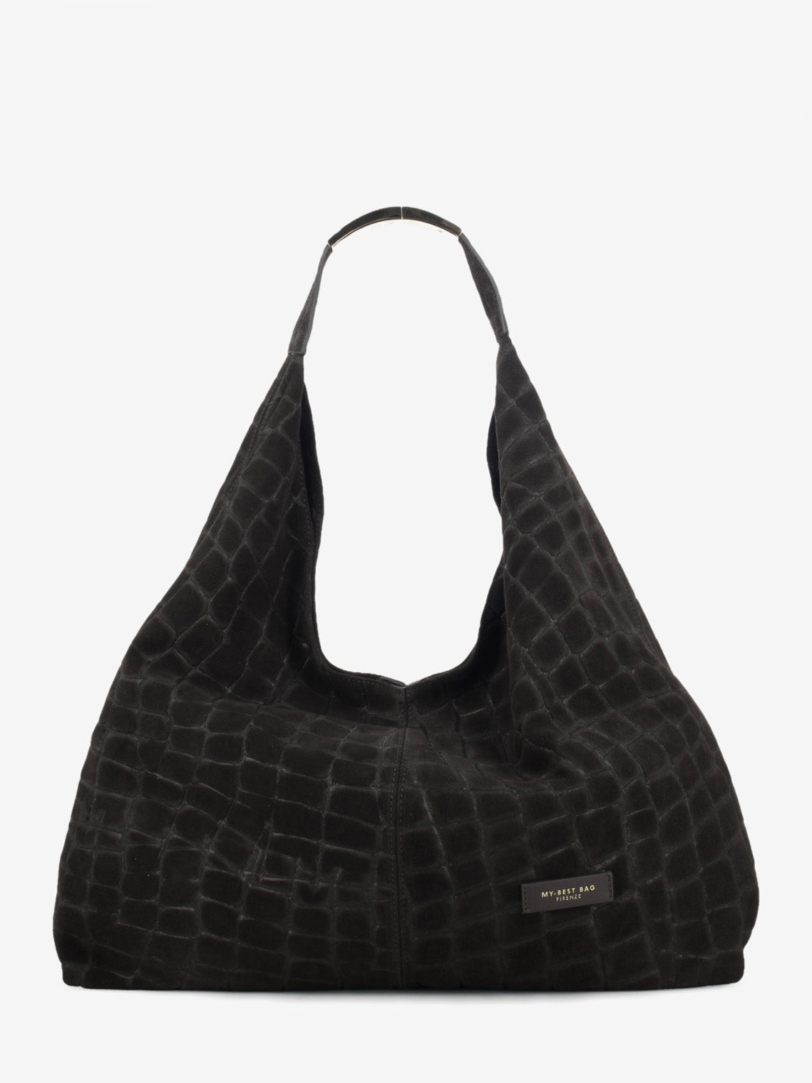Borsa in suede dark brown