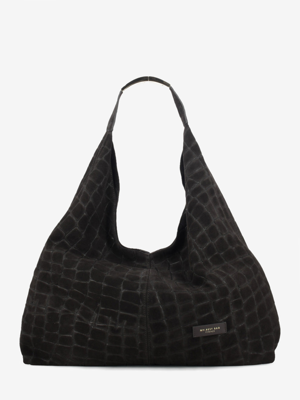Borsa in suede dark brown