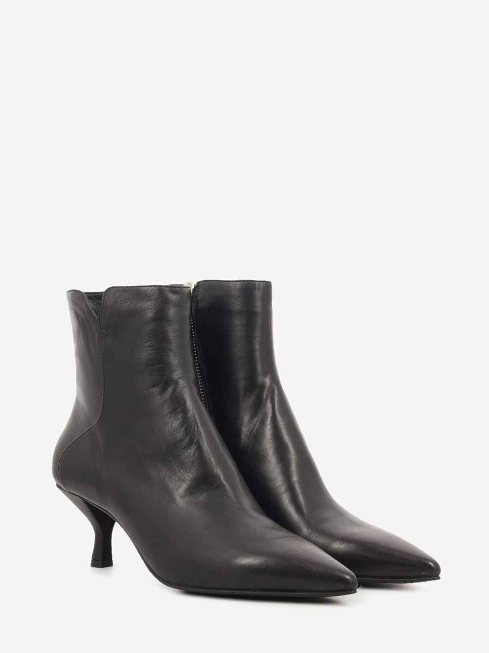 Tronchetto in pelle con zip coffee