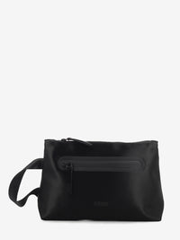 COSMETIC BAG ZIP W3 BLACK SATIN 16250_191