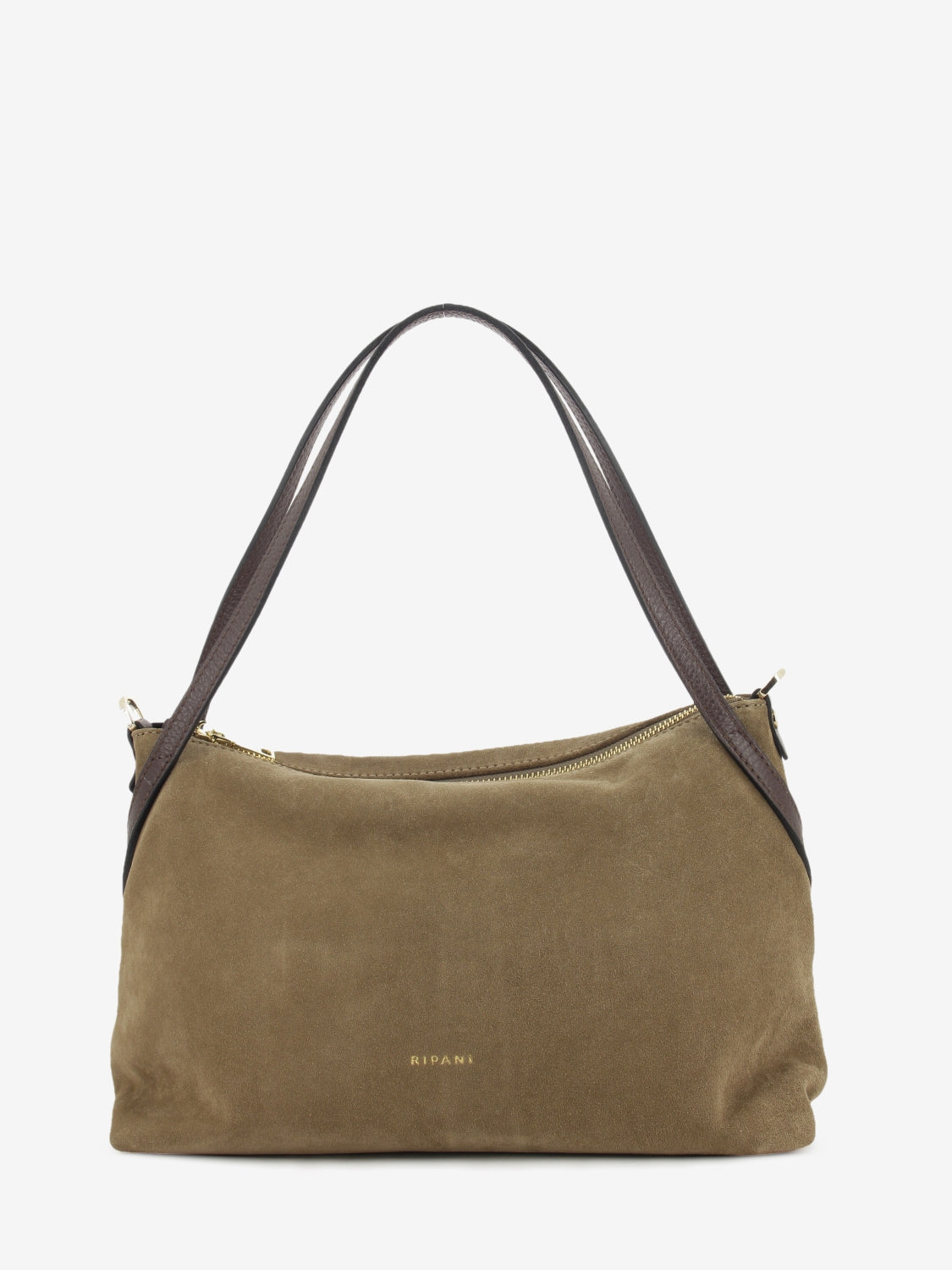 Borsa Maya S in suede tortora