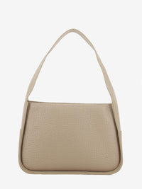 Borsa in pelle martellata beige