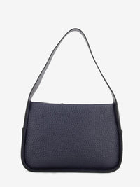 Borsa in pelle martellata blu