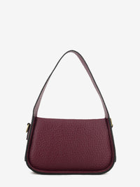 Borsa in pelle maxi grana bordeaux
