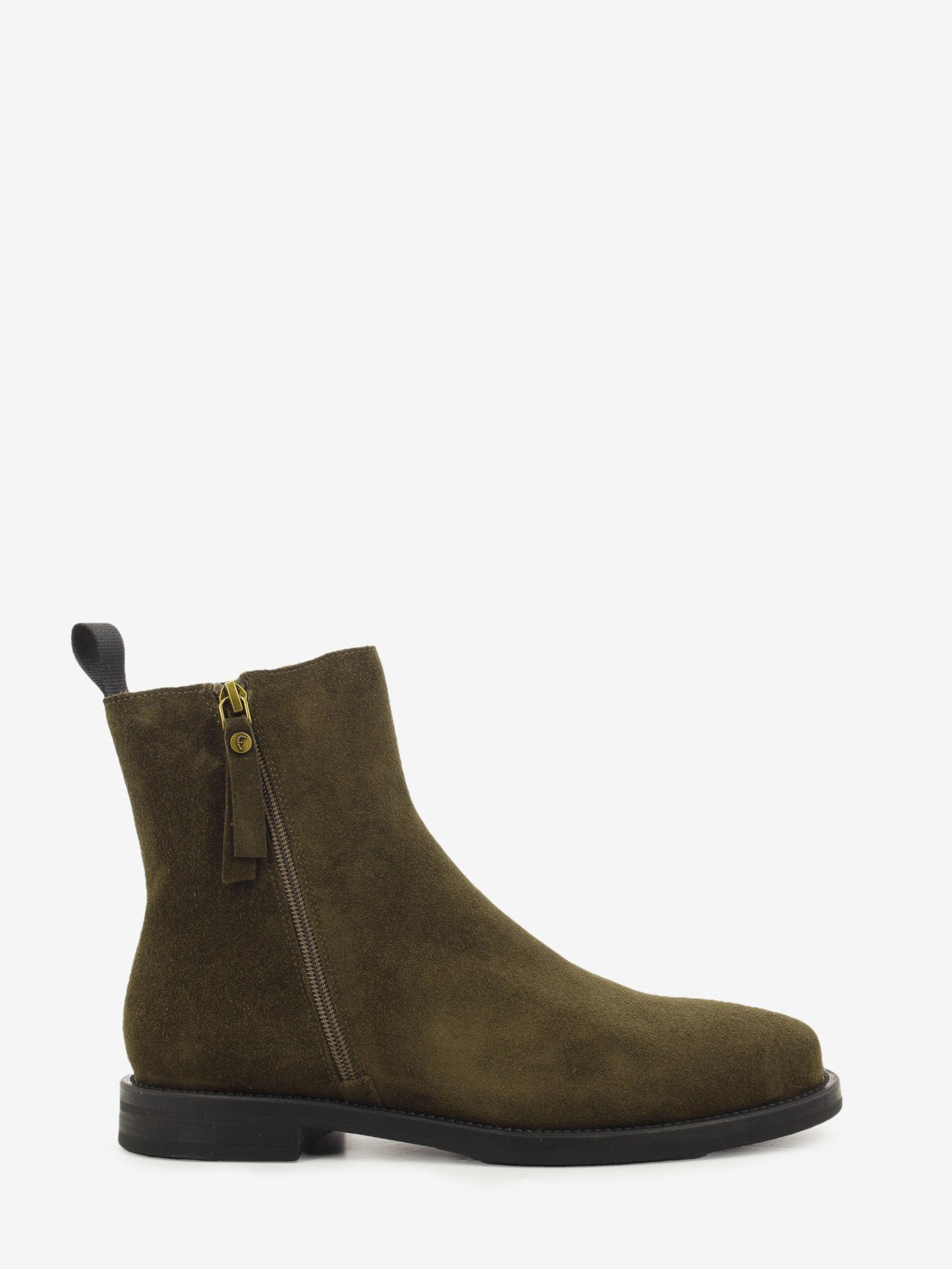 Stivaletti in suede waxy felce