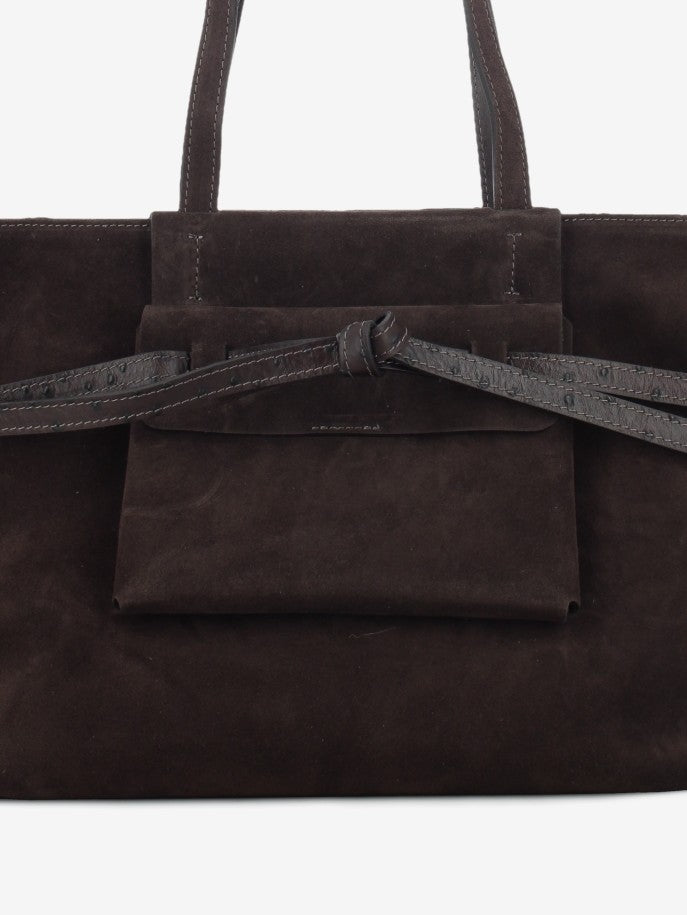 Borsa in suede Belty large moka