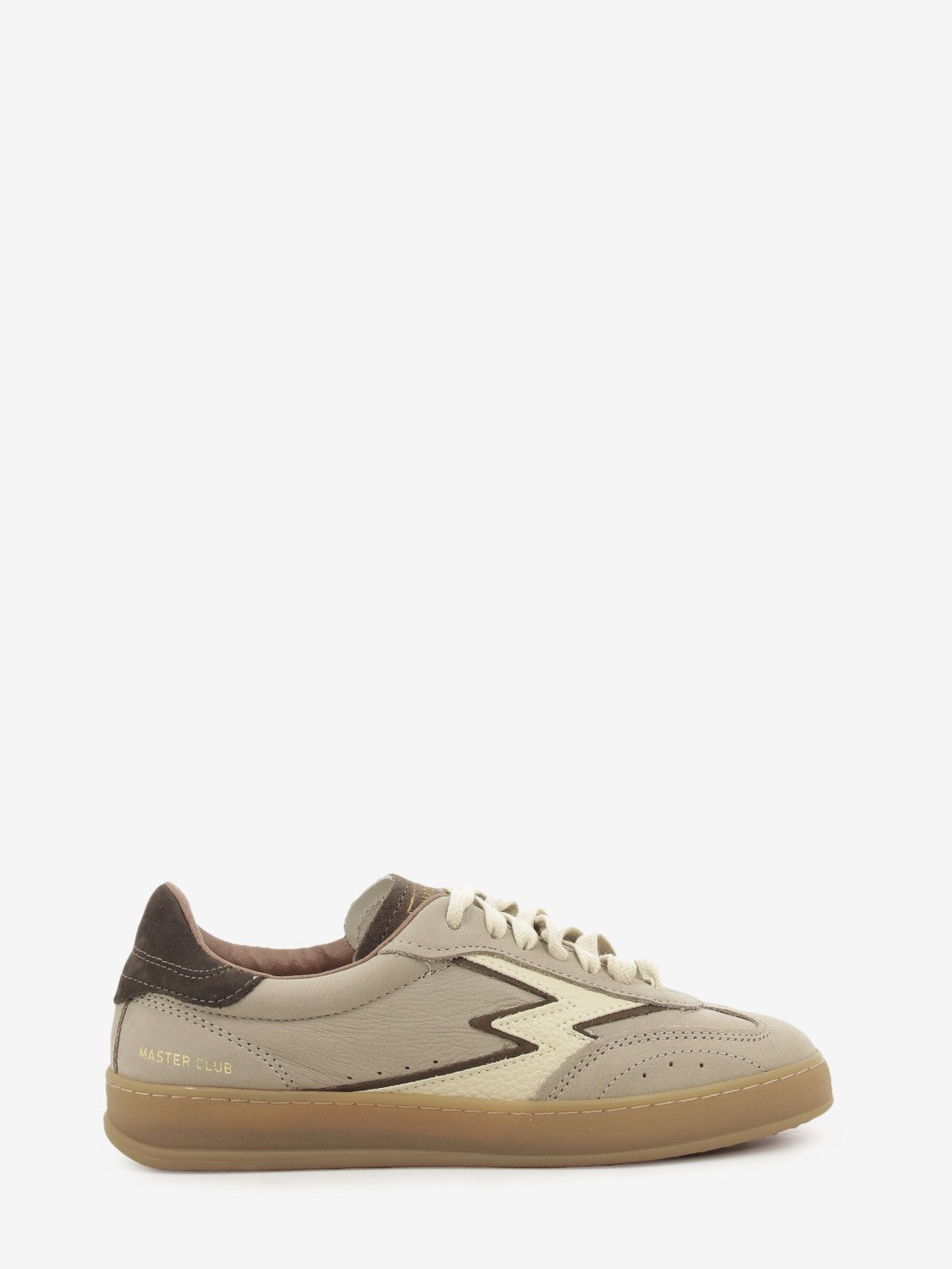Sneakers Club stone gray / dark brown