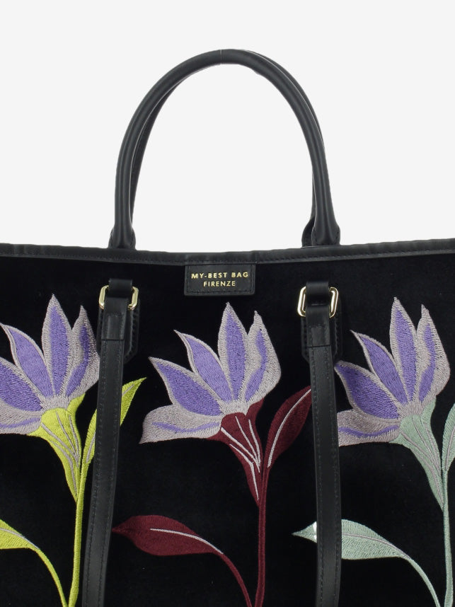 Borsa Atena Essence black flower