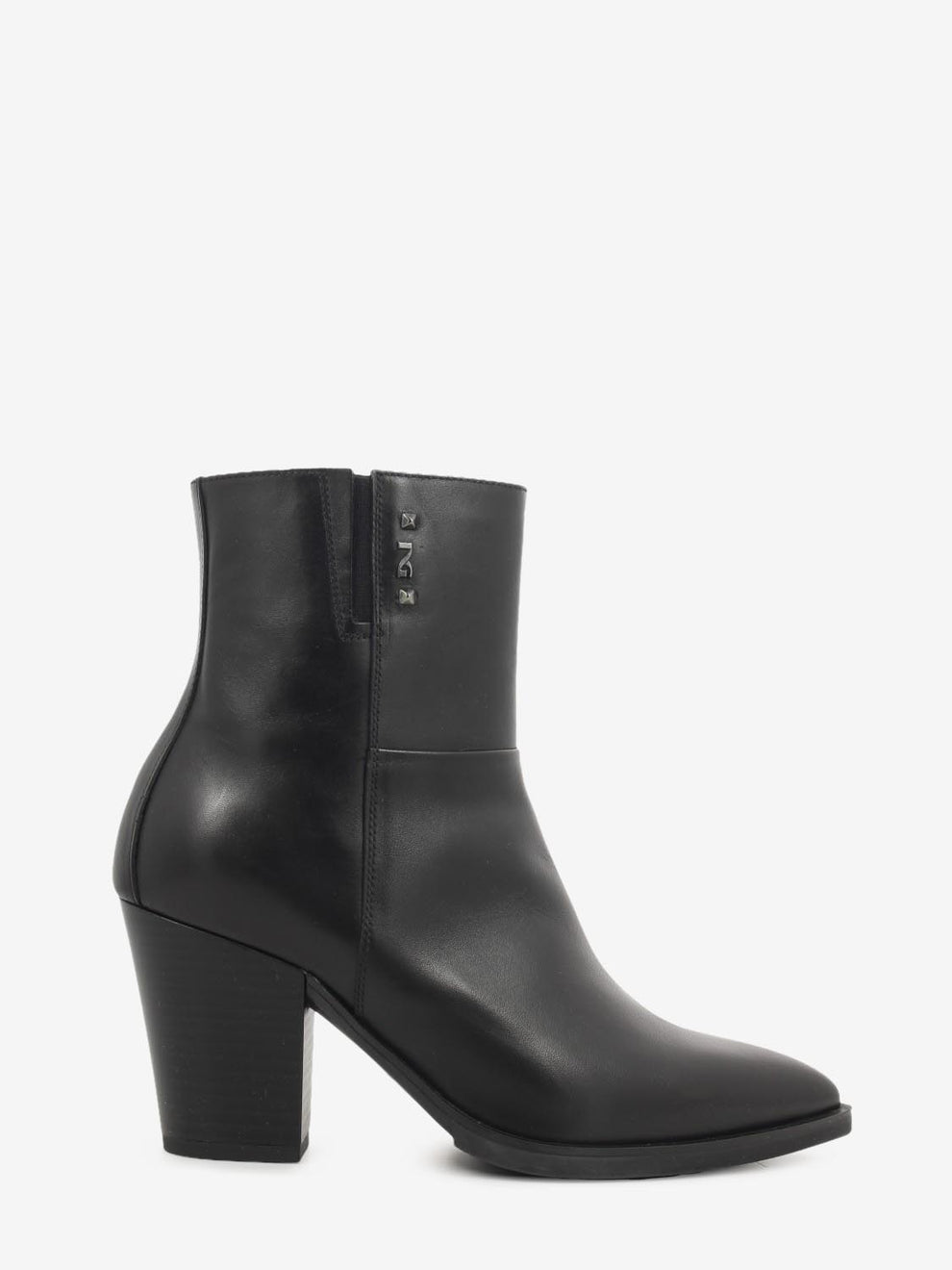 Tronchetto texano in pelle nero