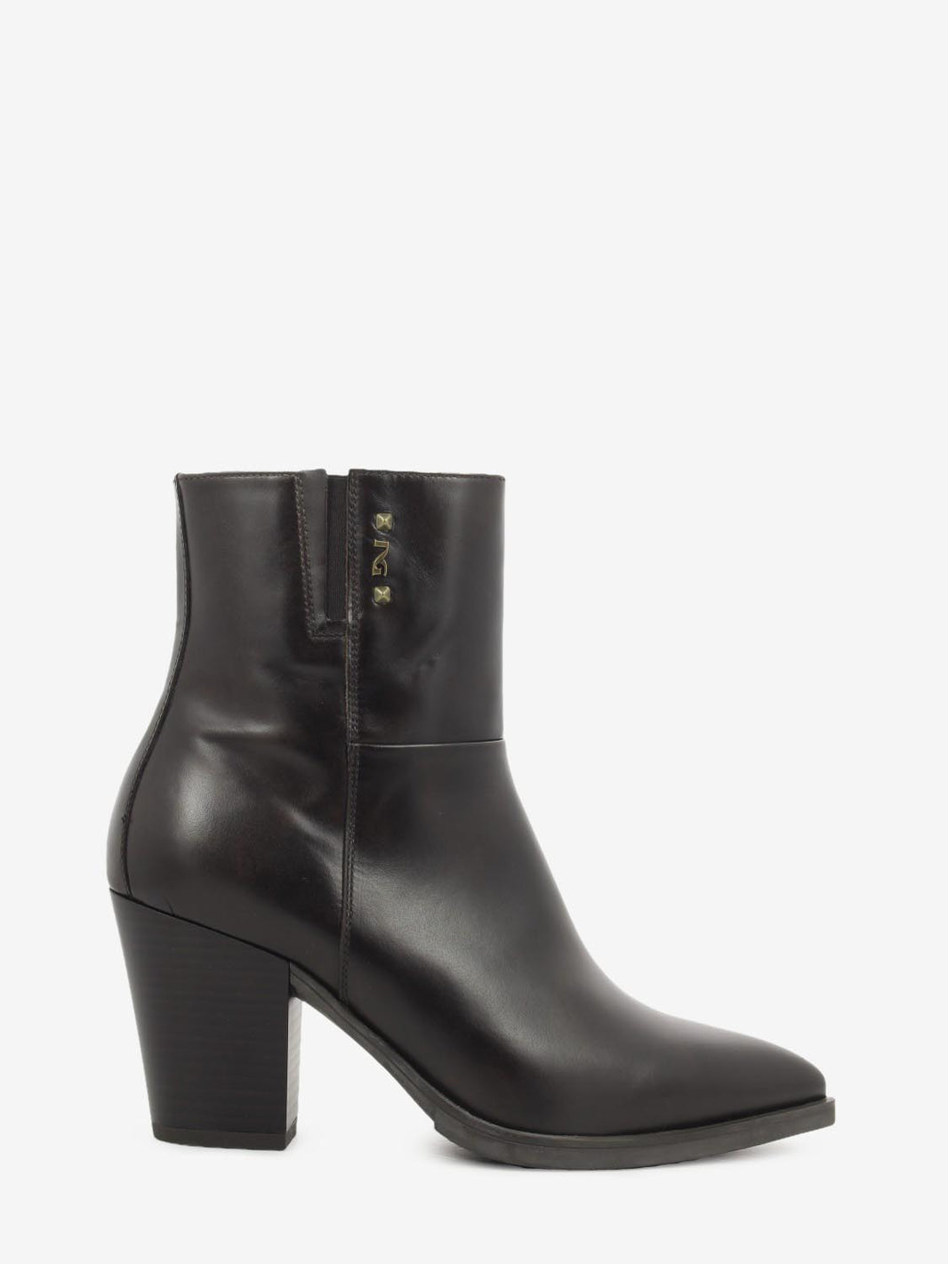 Manolete coffee-colored Western ankle boot
