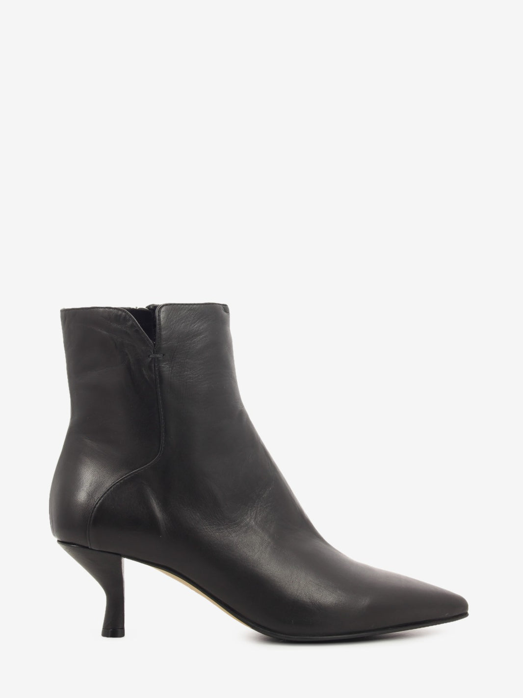 Tronchetto in pelle con zip coffee