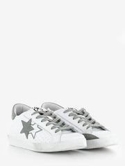 2STAR - Sneakers in pelle bianco / grigio