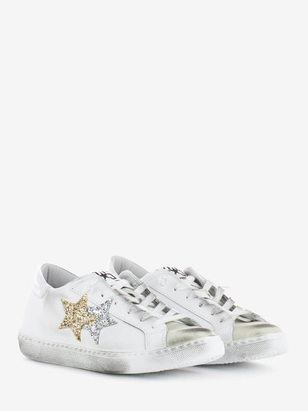 Sneakers Low bianco / argento / oro