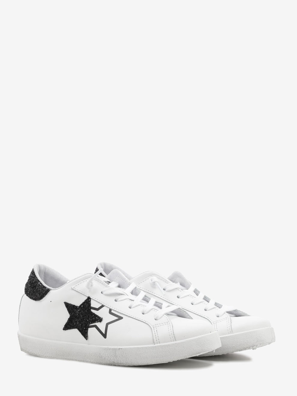 LOW SNEAKER IN WHITE LEATHER WITH BLACK DETAILS 2SD4898_034