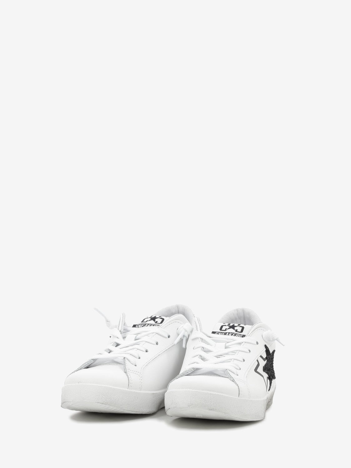 LOW SNEAKER IN WHITE LEATHER WITH BLACK DETAILS 2SD4898_034