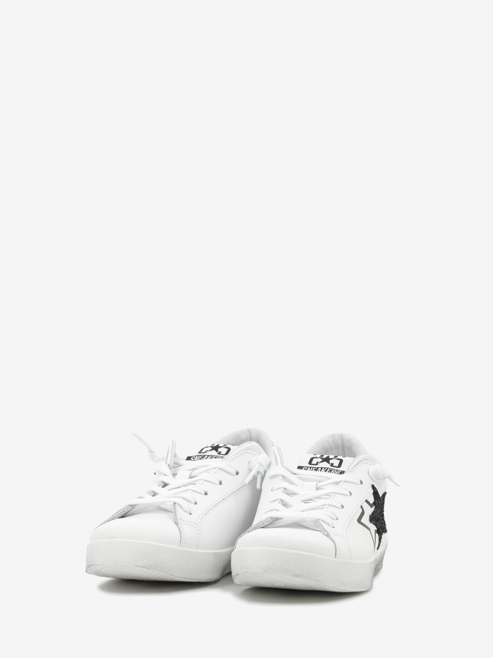 LOW SNEAKER IN WHITE LEATHER WITH BLACK DETAILS 2SD4898_034