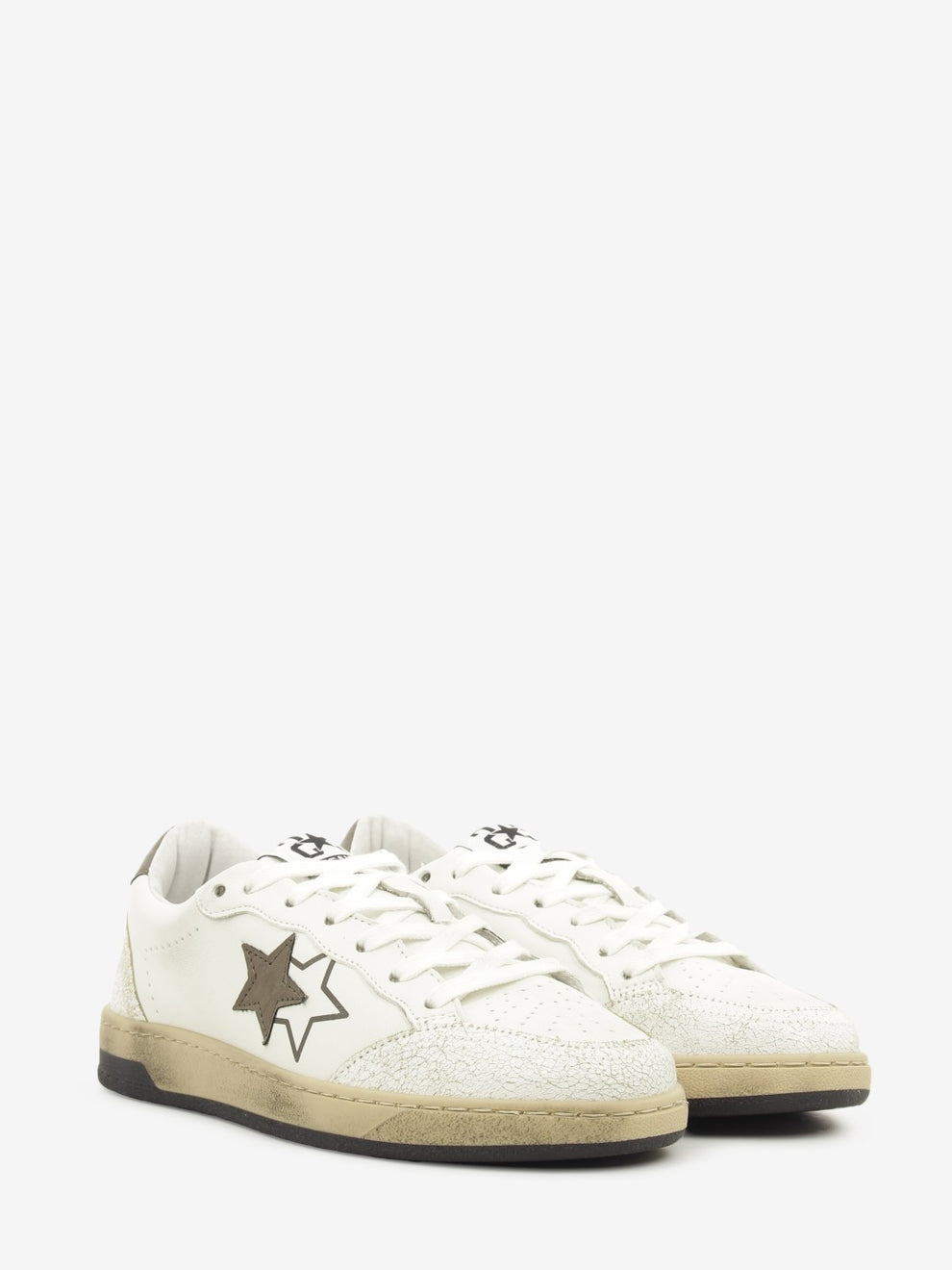 LEATHER SNEAKERS WEEK WHITE DET.BROWN 2SD5201_084
