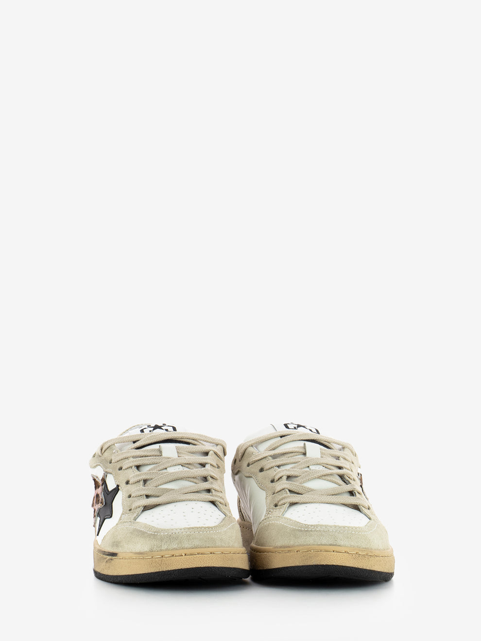 Sneakers Week star pelle bianca / leopardo