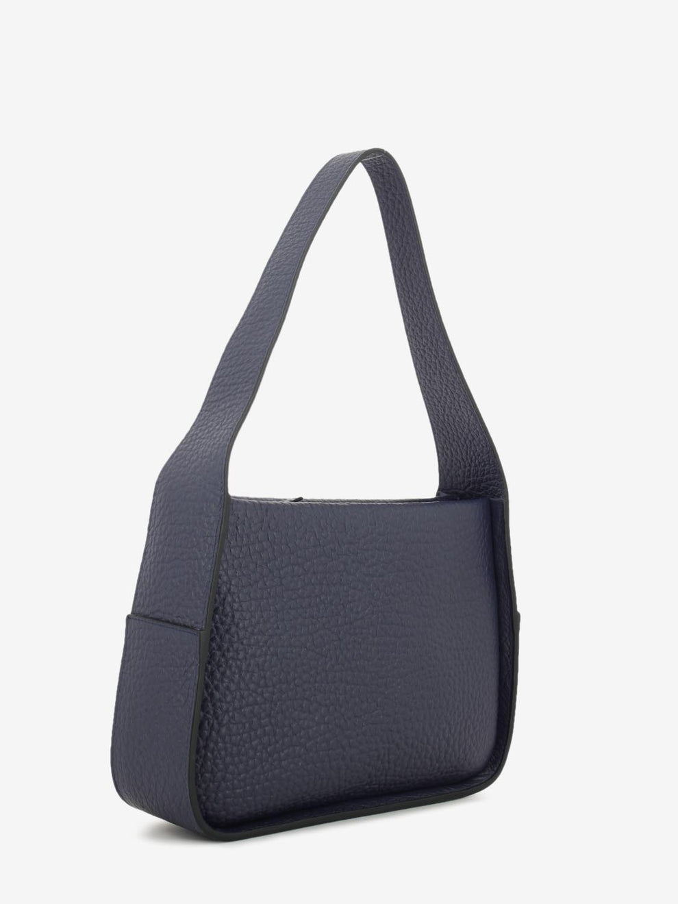 Borsa in pelle martellata blu
