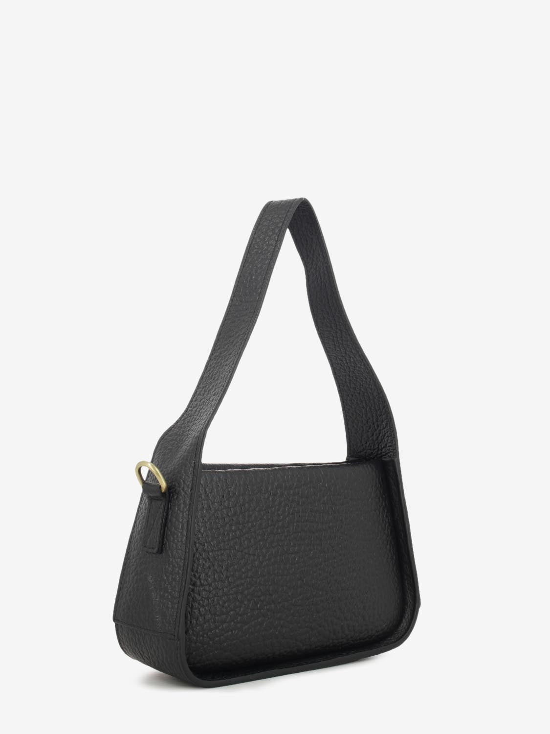 Borsa in pelle maxi grana nera