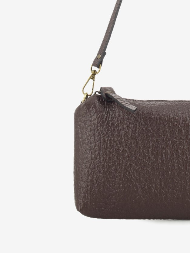DARK BROWN LEATHER BAG 8500_37016