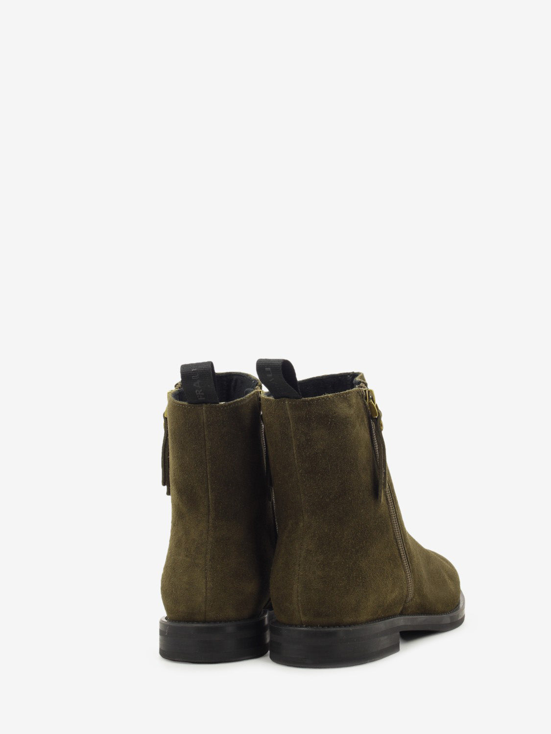 Stivaletti in suede waxy felce