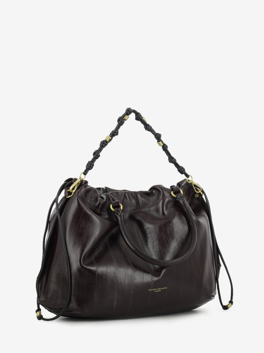 Morgana antique ruby leather bag
