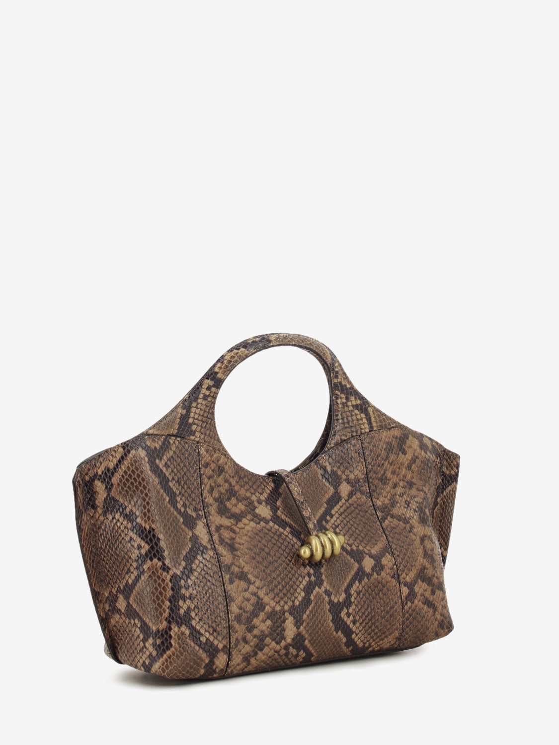 Borsa in pelle pitonata cuoio infinity