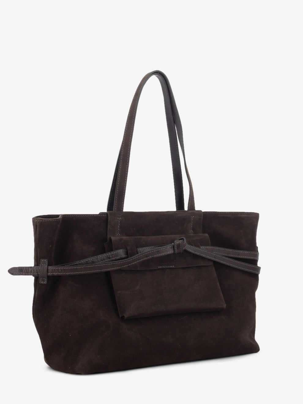 Borsa in suede Belty large moka