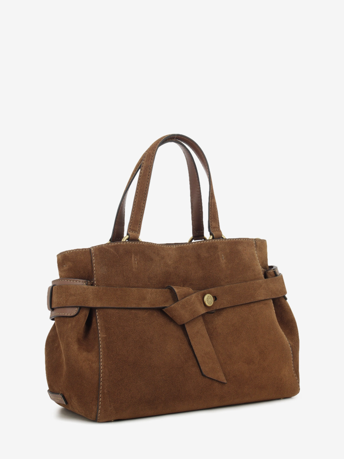 Borsa in suede Miranda cognac