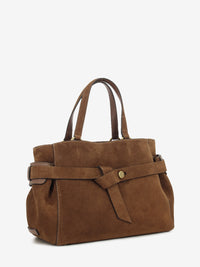 Borsa in suede Miranda cognac