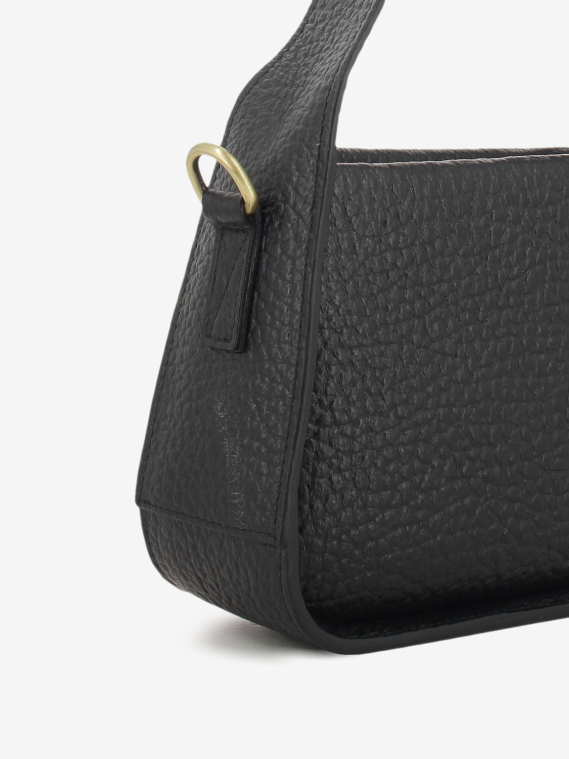 Borsa in pelle maxi grana nera