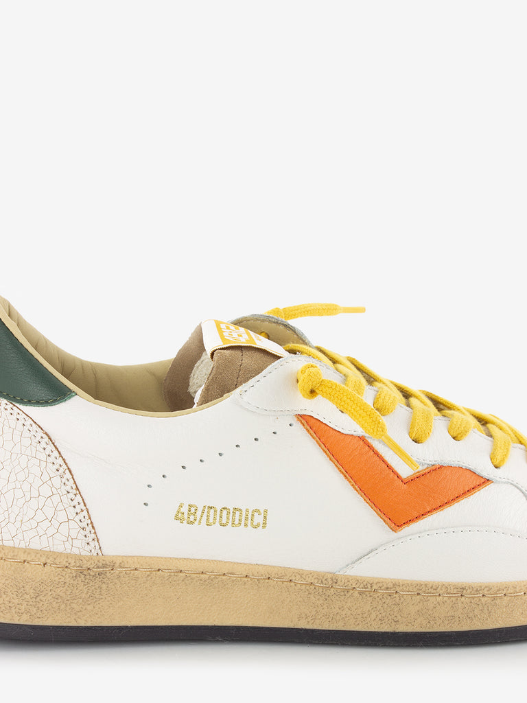 4B12 - Sneaker Play New U57 Bianco / Arancio / Giallo