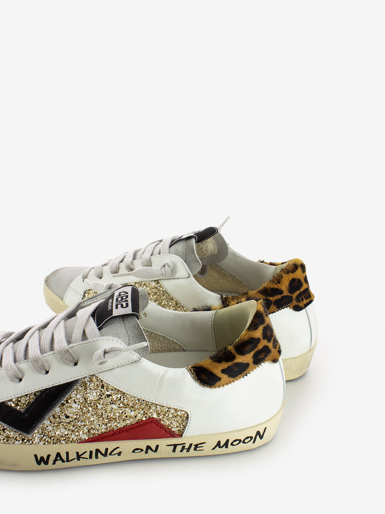 4B12 - Sneaker Suprime leopardato / glitter