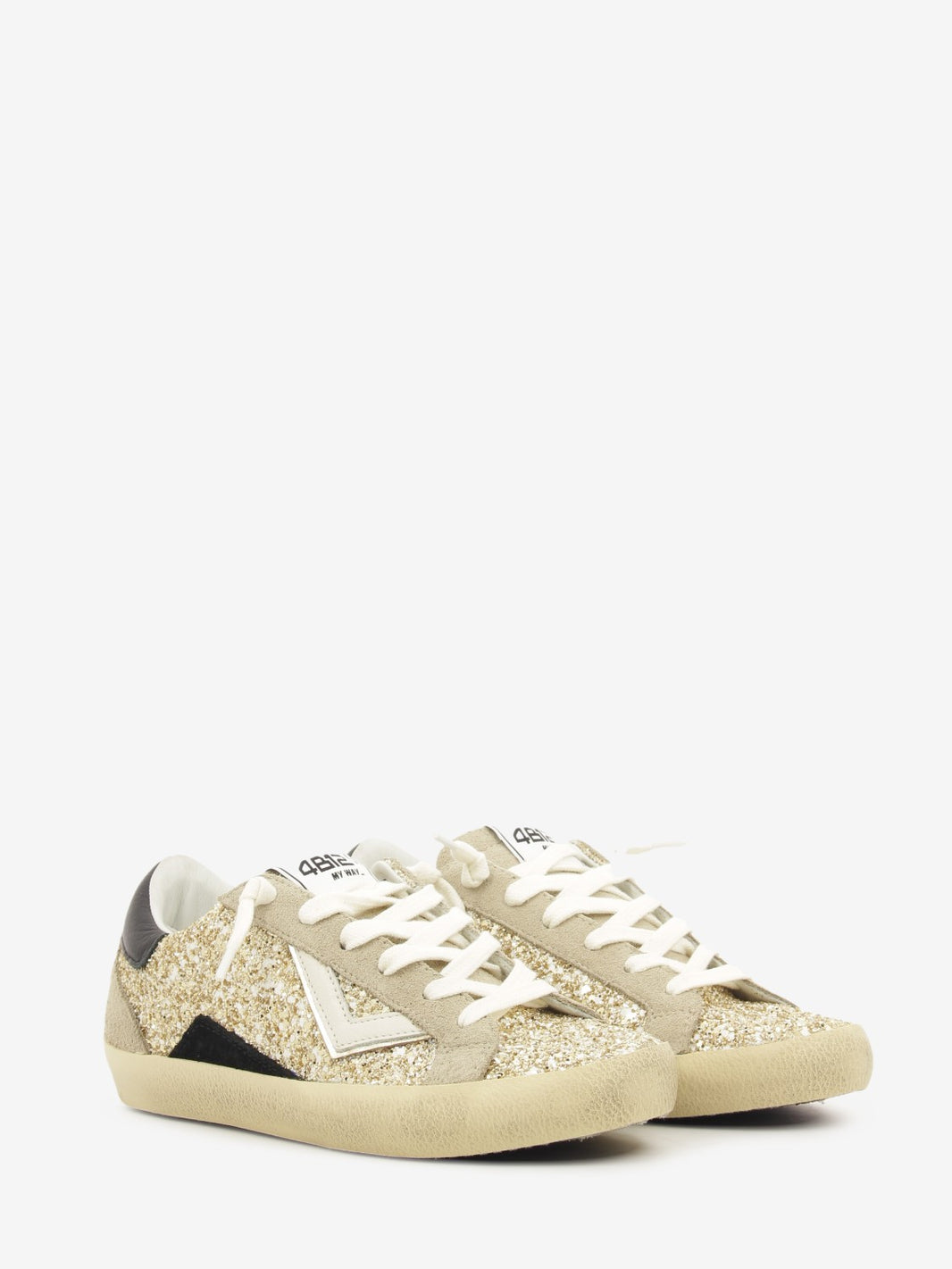 Sneakers glitter Suprime platino