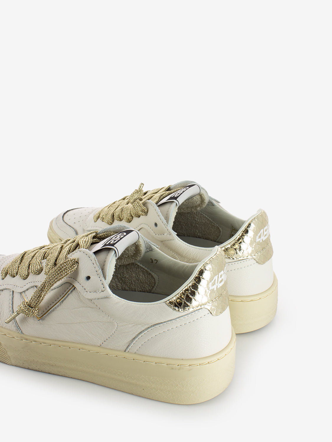 Hyper White/Gold Sneakers