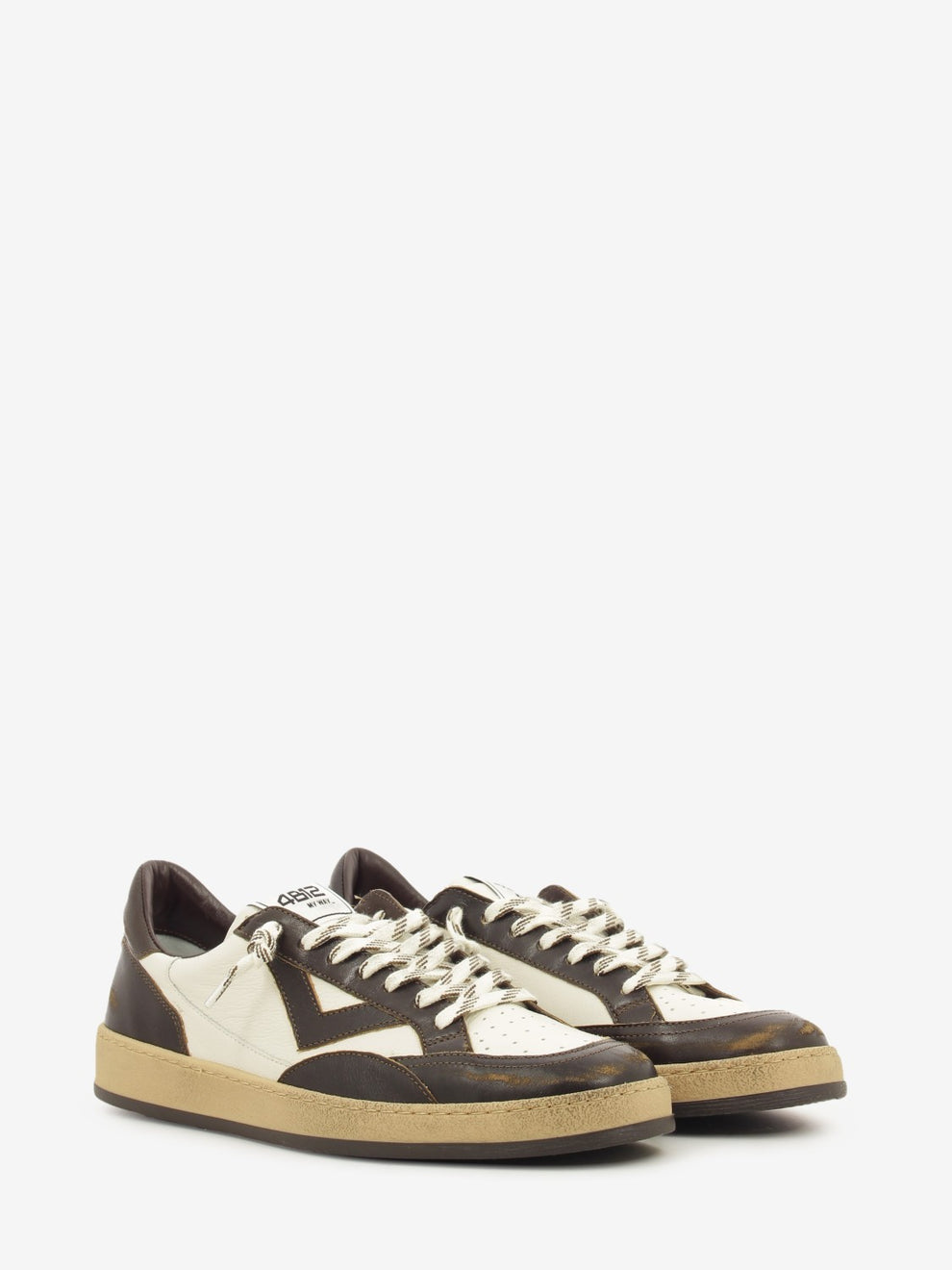 Sneakers in pelle PlayNew coffee / white
