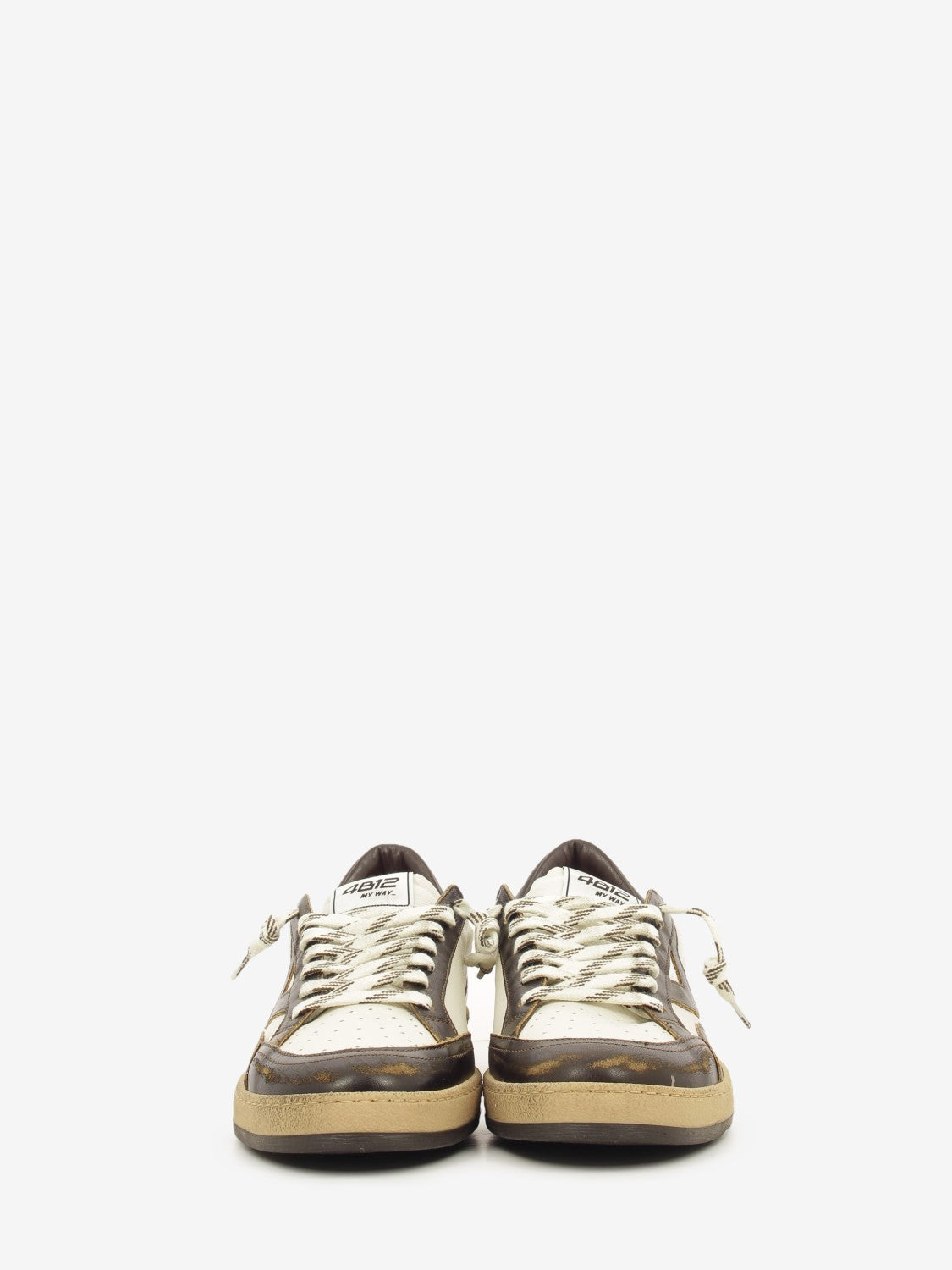 Sneakers in pelle PlayNew coffee / white