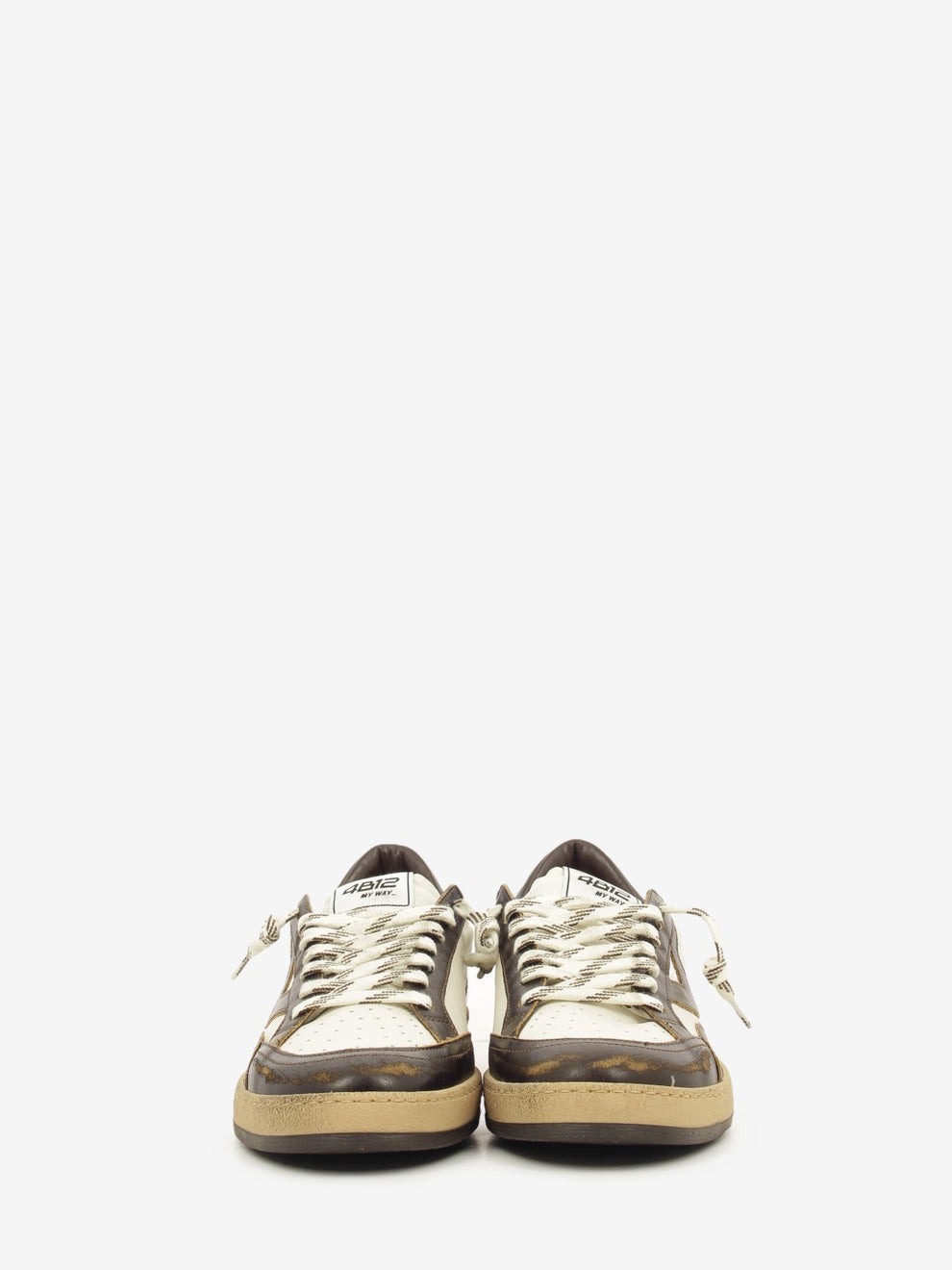 Sneakers in pelle PlayNew coffee / white