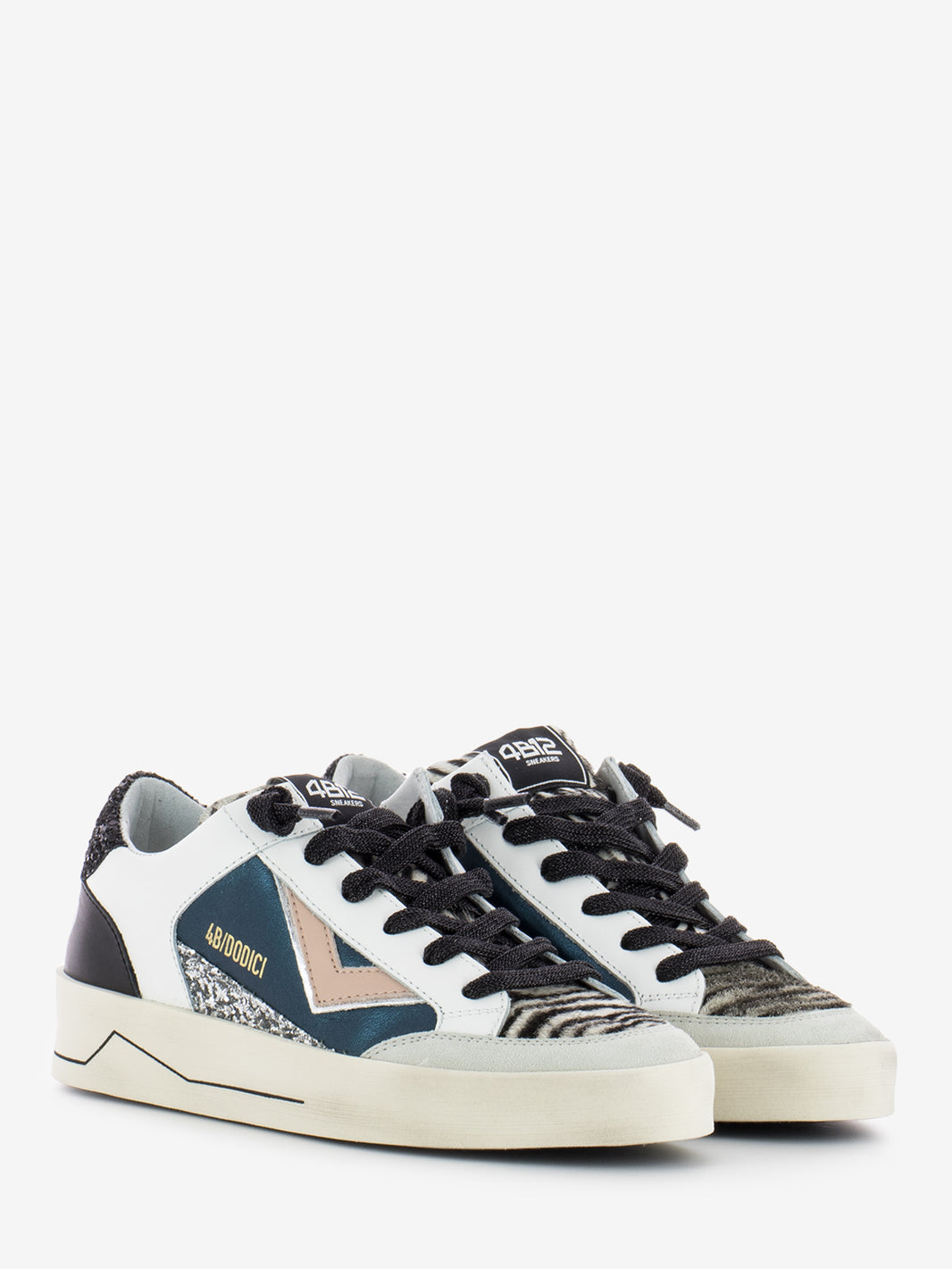 Sneakers Kyle D855 zebra / petrolio