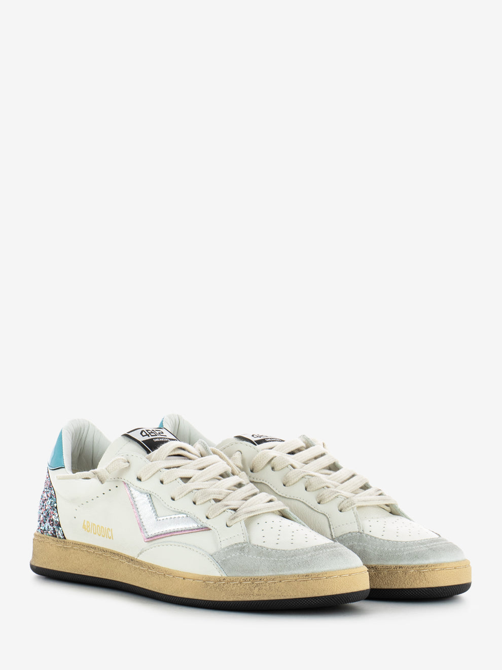 Play white / glitter / lake sneakers