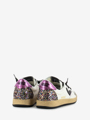 4B12 - Sneakers Play new grigio glitter amaranto