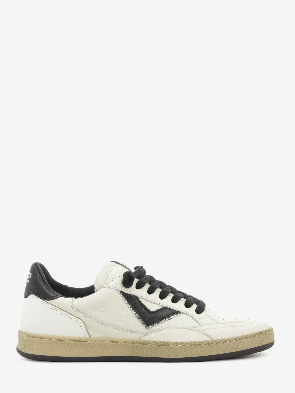 SNEAKER LEATHER WHITE/BLACK PLAYNEW-D2027