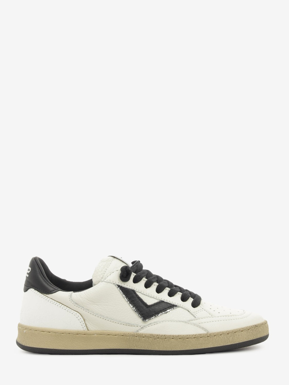 SNEAKER LEATHER WHITE/BLACK PLAYNEW-D2027